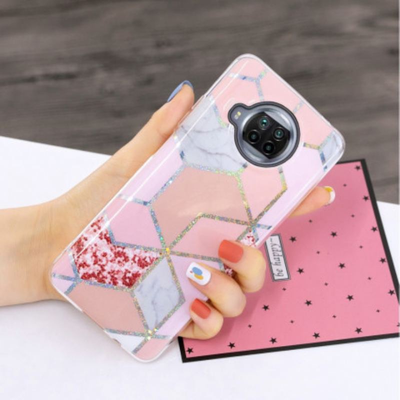 Coque Xiaomi Mi 10T Lite 5G  / Redmi Note 9 Pro 5G Marbre Design Paillettes