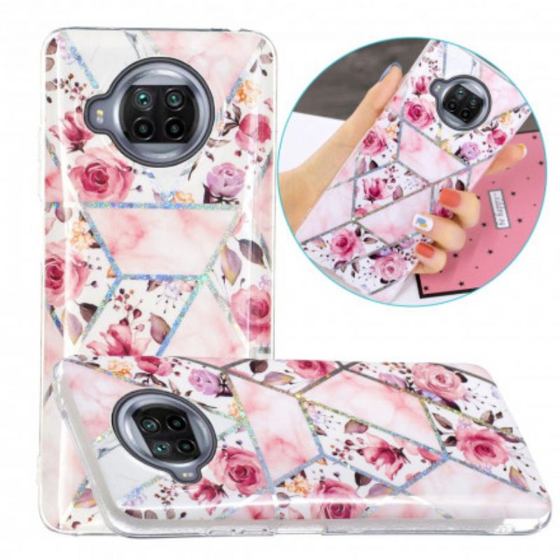 Coque Xiaomi Mi 10T Lite 5G  / Redmi Note 9 Pro 5G Marbrée Fleurs