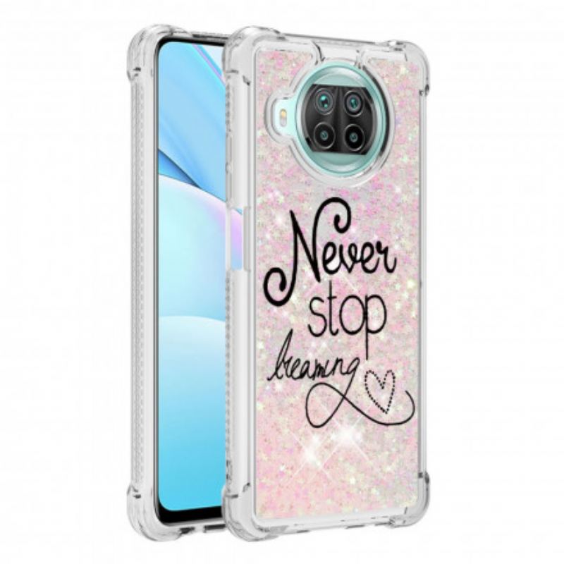 Coque Xiaomi Mi 10T Lite 5G  / Redmi Note 9 Pro 5G Never Stop Dreaming Paillettes