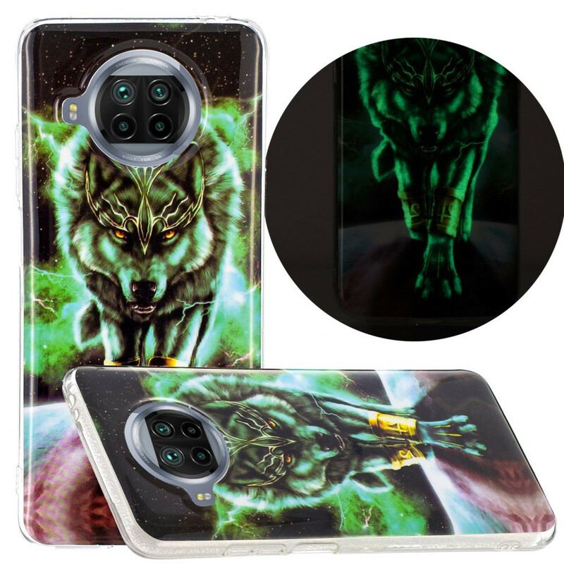 Coque Xiaomi Mi 10T Lite 5G / Redmi Note 9 Pro 5G Série Loup Fluorescente