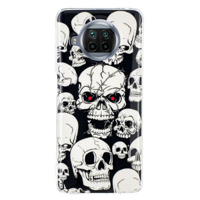 Coque Xiaomi Mi 10T Lite 5G / Redmi Note 9 Pro 5G Têtes de Mort Fluo