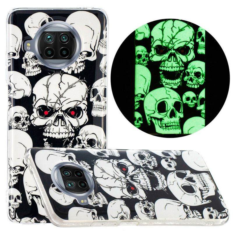 Coque Xiaomi Mi 10T Lite 5G / Redmi Note 9 Pro 5G Têtes de Mort Fluo