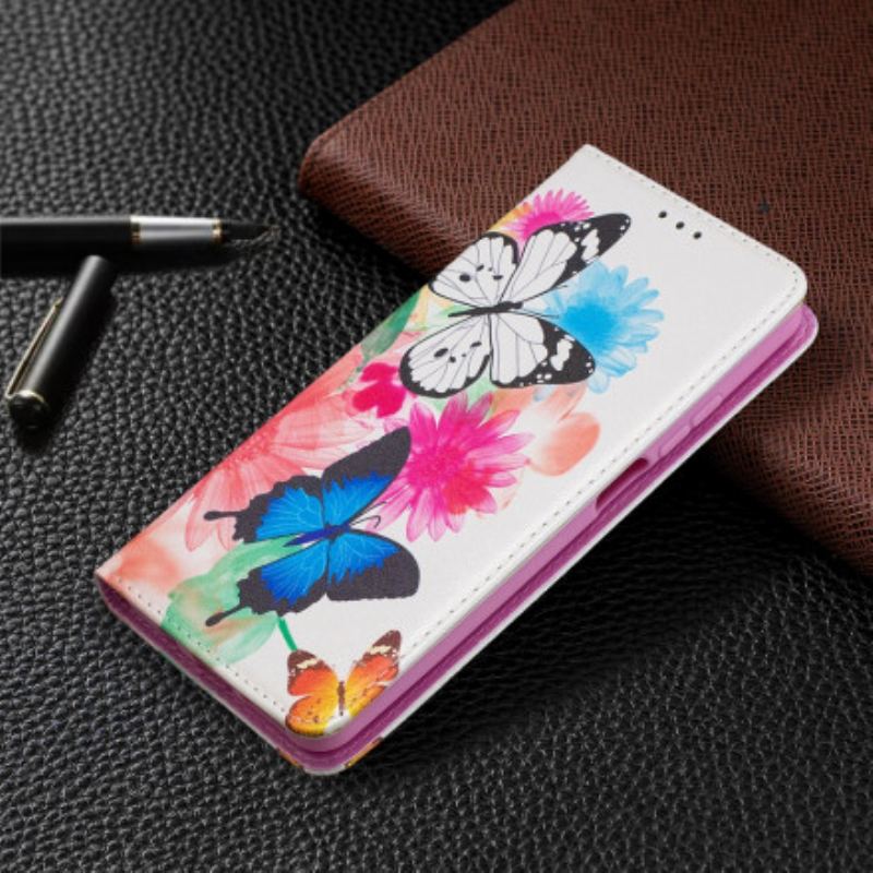 Flip Cover Xiaomi Mi 10T Lite 5G  / Redmi Note 9 Pro 5G Papillons Colorés