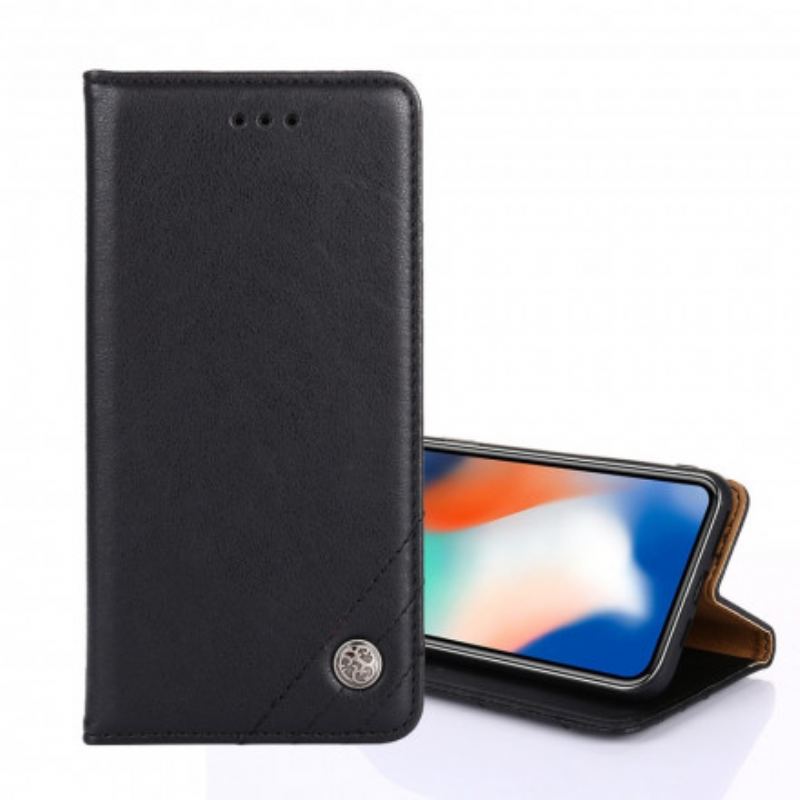 Flip Cover Xiaomi Mi 10T Lite 5G / Redmi Note 9 Pro 5G Style Cuir avec Rivet