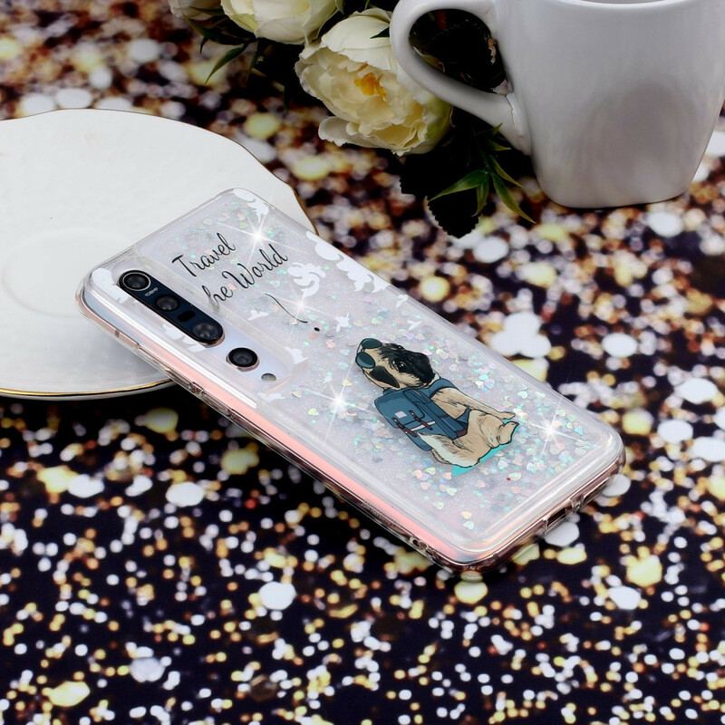 Coque Xiaomi Mi 10 / 10 Pro Chien Paillettes