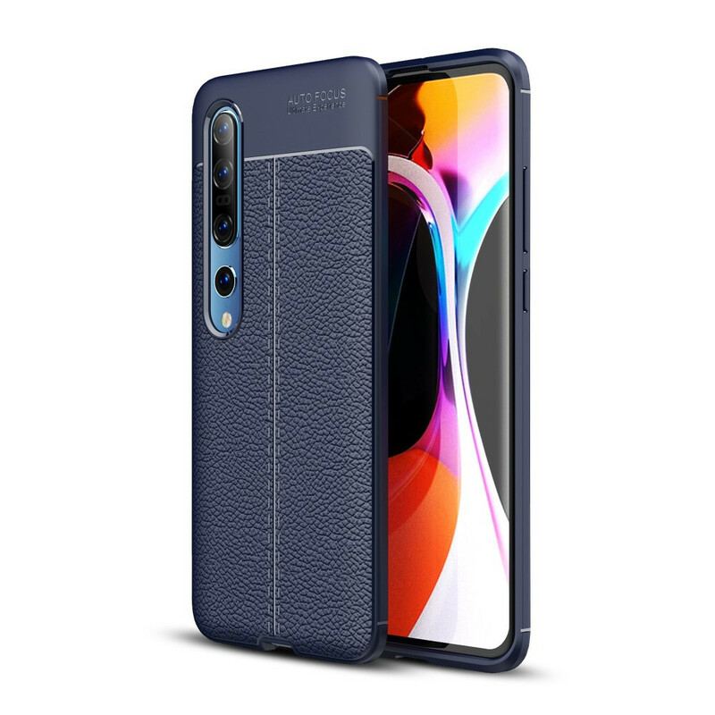 Coque Xiaomi Mi 10 / 10 Pro Effet Cuir Litchi Double Line