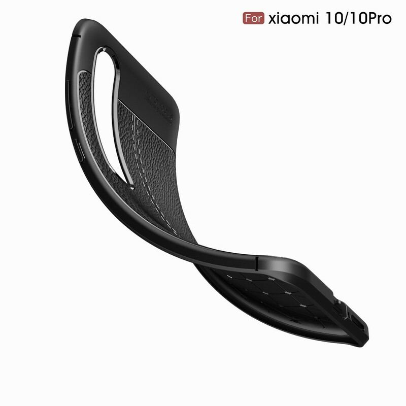 Coque Xiaomi Mi 10 / 10 Pro Effet Cuir Litchi Double Line