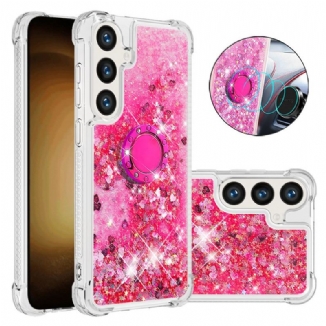 Coque Samsung Galaxy S24 5G avec Anneau-Support Paillettes