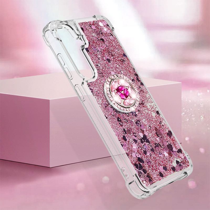 Coque Samsung Galaxy S24 5G avec Anneau-Support Paillettes