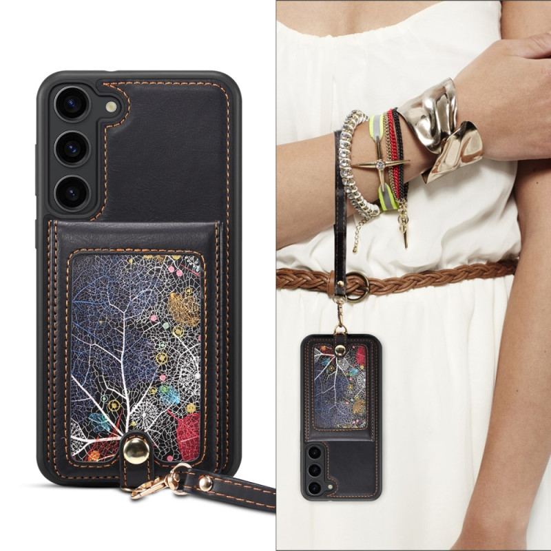 Coque Samsung Galaxy S24 5G avec Porte-Carte et Bandoulière