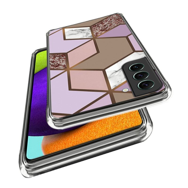 Coque Samsung Galaxy S24 5G Motif Marbre Abstrait Géométrie