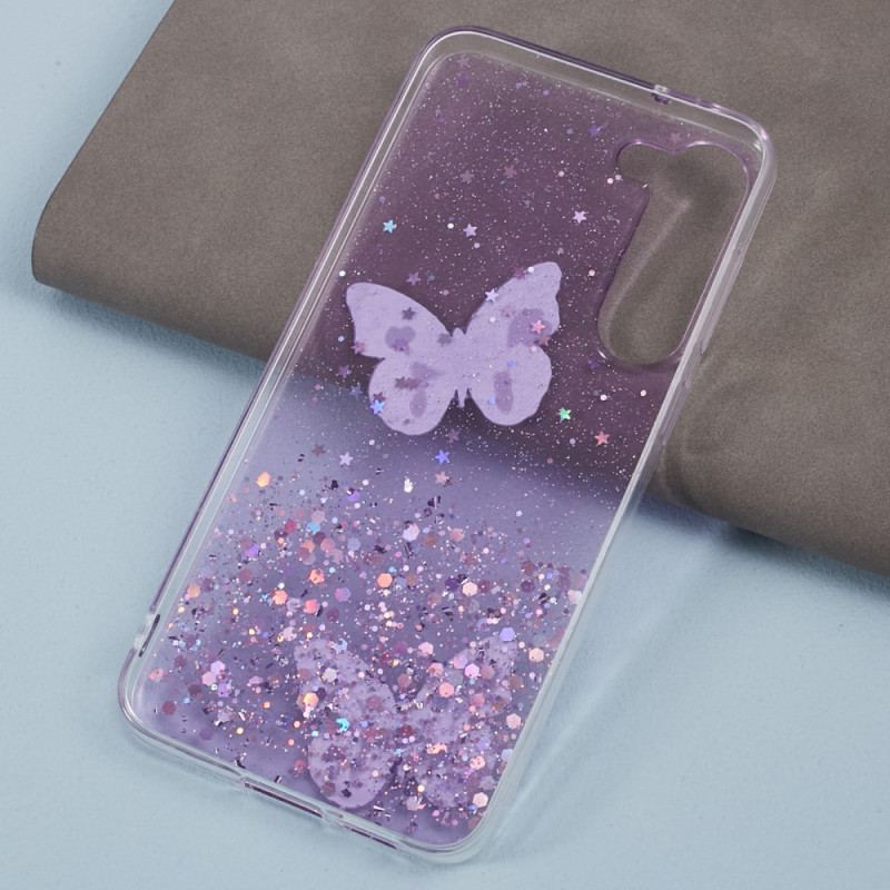 Coque Samsung Galaxy S24 5G Papillons Paillettes