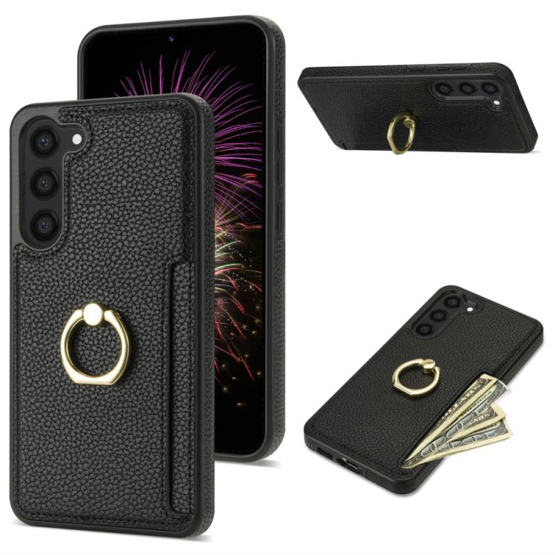 Coque Samsung Galaxy S24 5G Style Cuir avec Porte-Cartes et Support