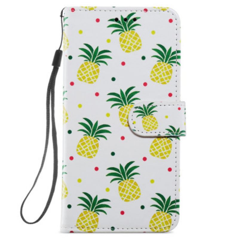 Housse Samsung Galaxy S24 5G Ananas à Lanière