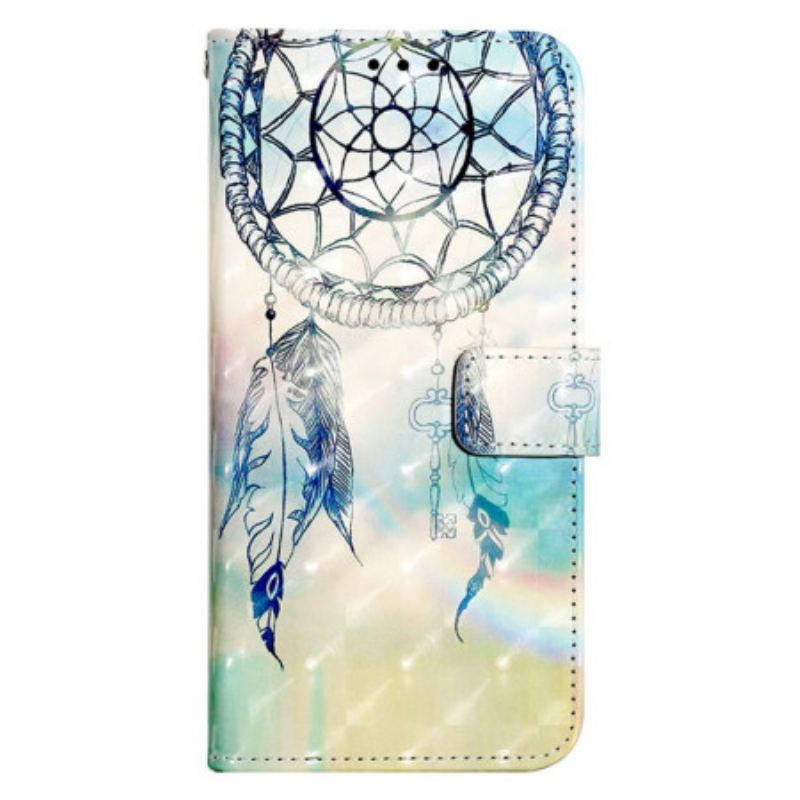 Housse Samsung Galaxy S24 5G Attrape Rêves Aquarelle Bleu