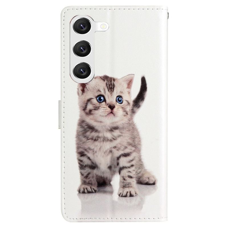 Housse Samsung Galaxy S24 5G Chat Mignon à Lanière