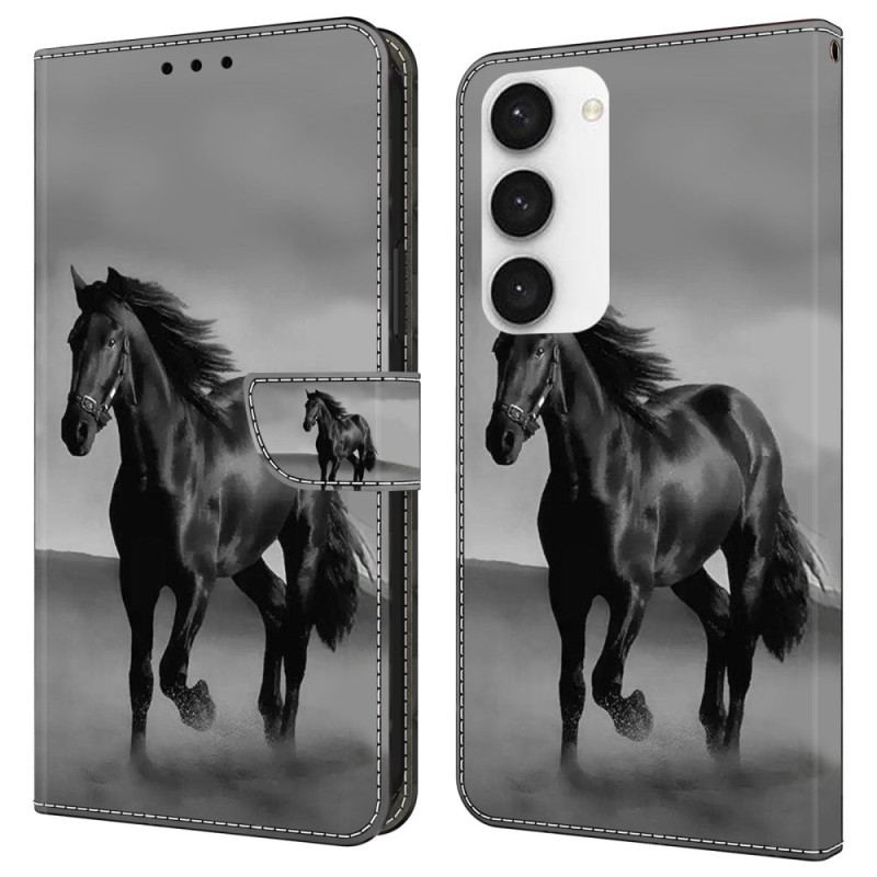 Housse Samsung Galaxy S24 5G Cheval Noir