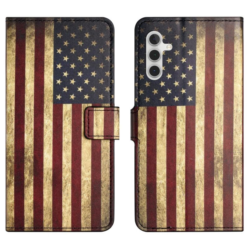 Housse Samsung Galaxy S24 5G Drapeau Américain Vintage