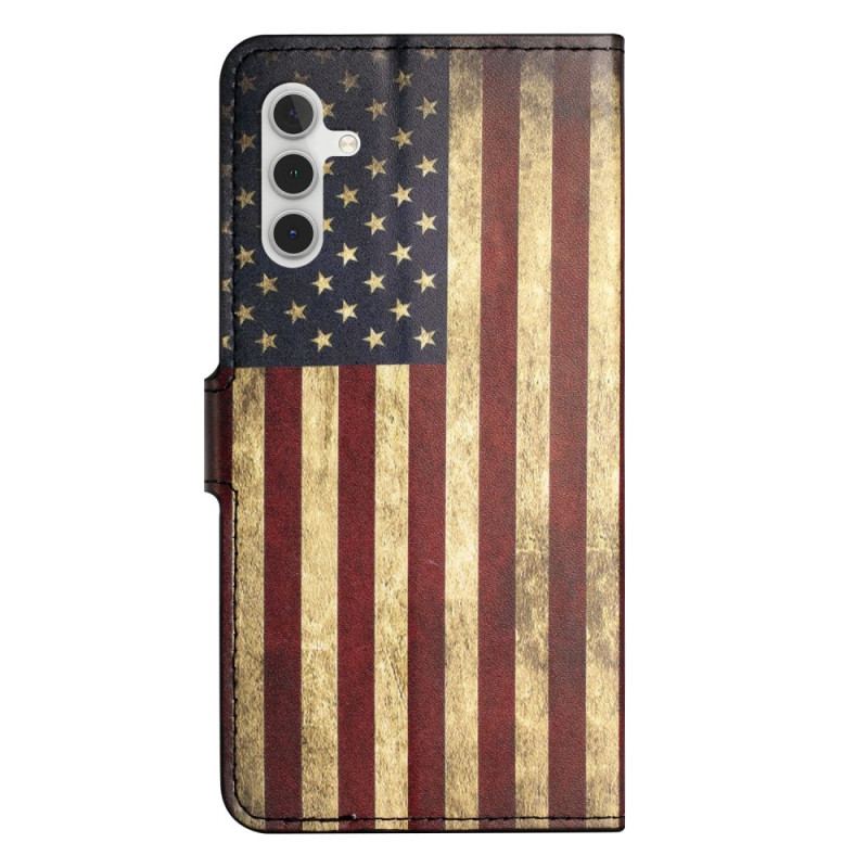 Housse Samsung Galaxy S24 5G Drapeau Américain Vintage