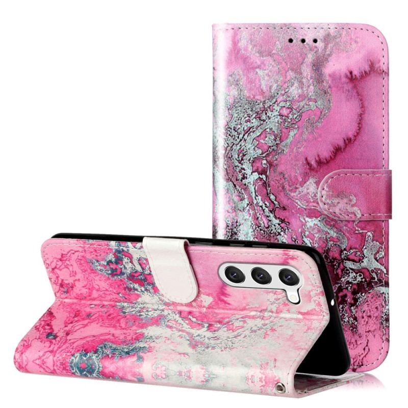 Housse Samsung Galaxy S24 5G Motif Marbré Rose