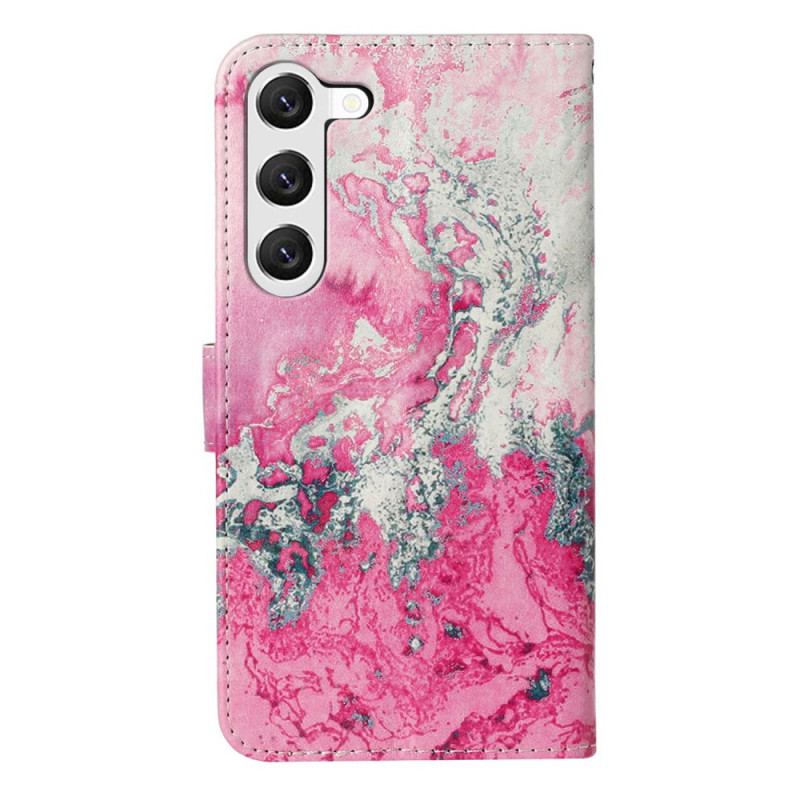 Housse Samsung Galaxy S24 5G Motif Marbré Rose