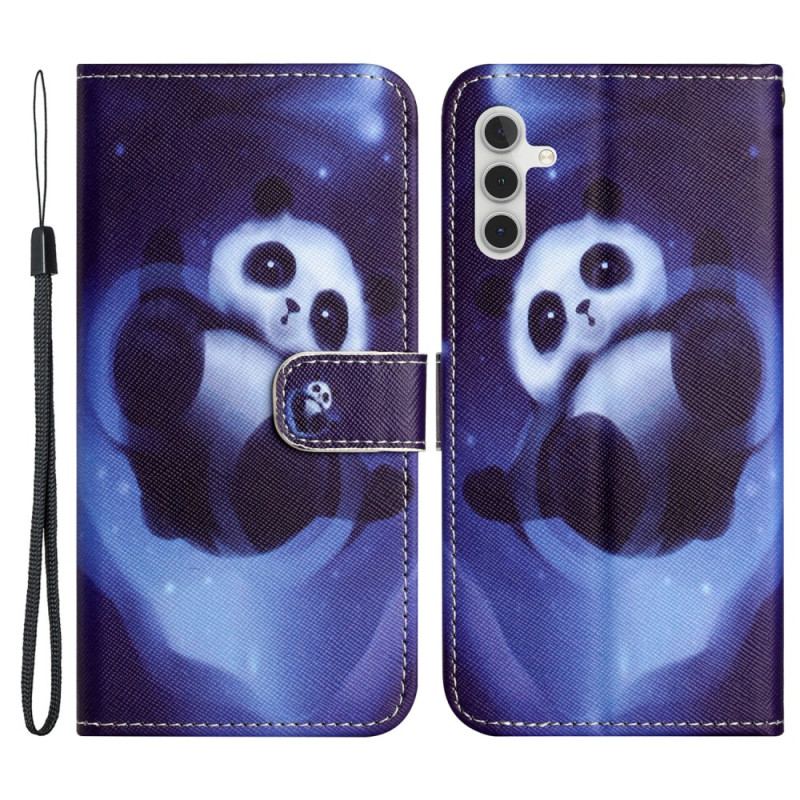 Housse Samsung Galaxy S24 5G Panda Space à Lanière