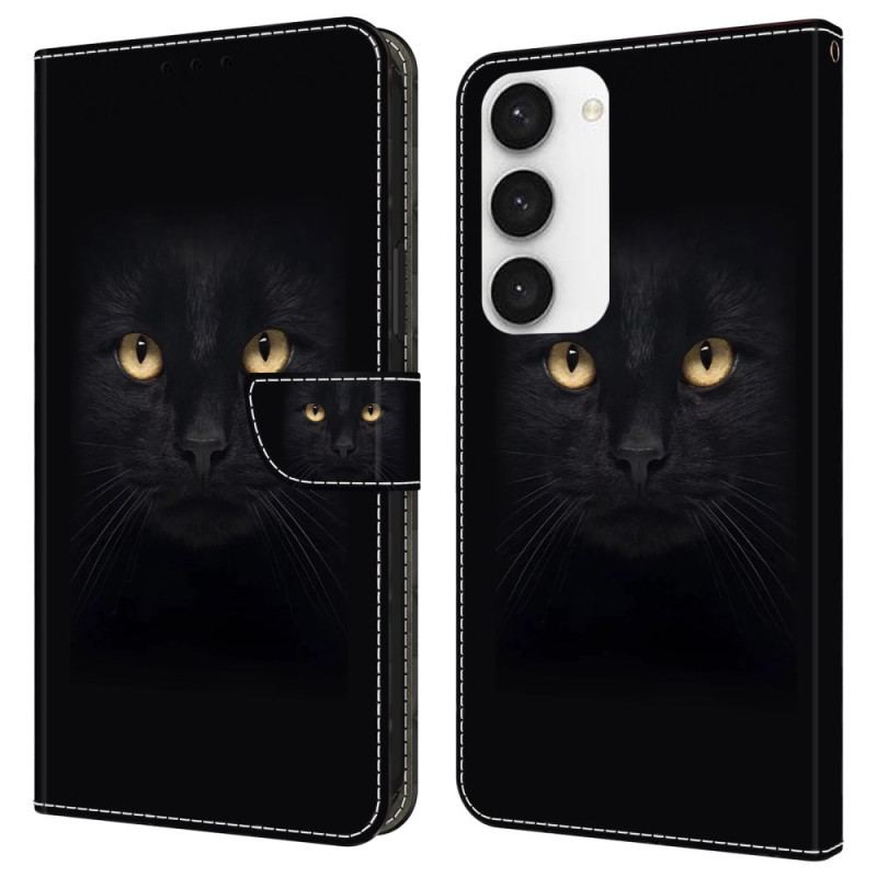 Housse Samsung Galaxy S24 5G Yeux de Chat noir