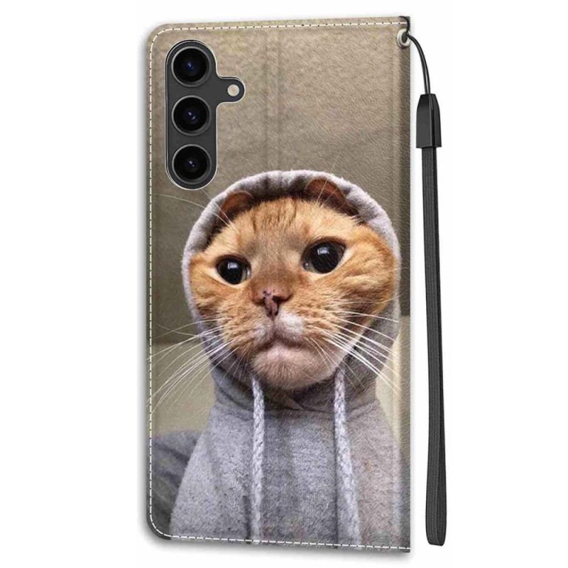 Housse Samsung Galaxy S24 5G Yo Cat avec Lanière