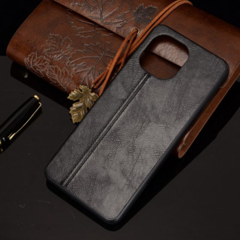 Coque Xiaomi Mi 11 Effet Cuir Couture