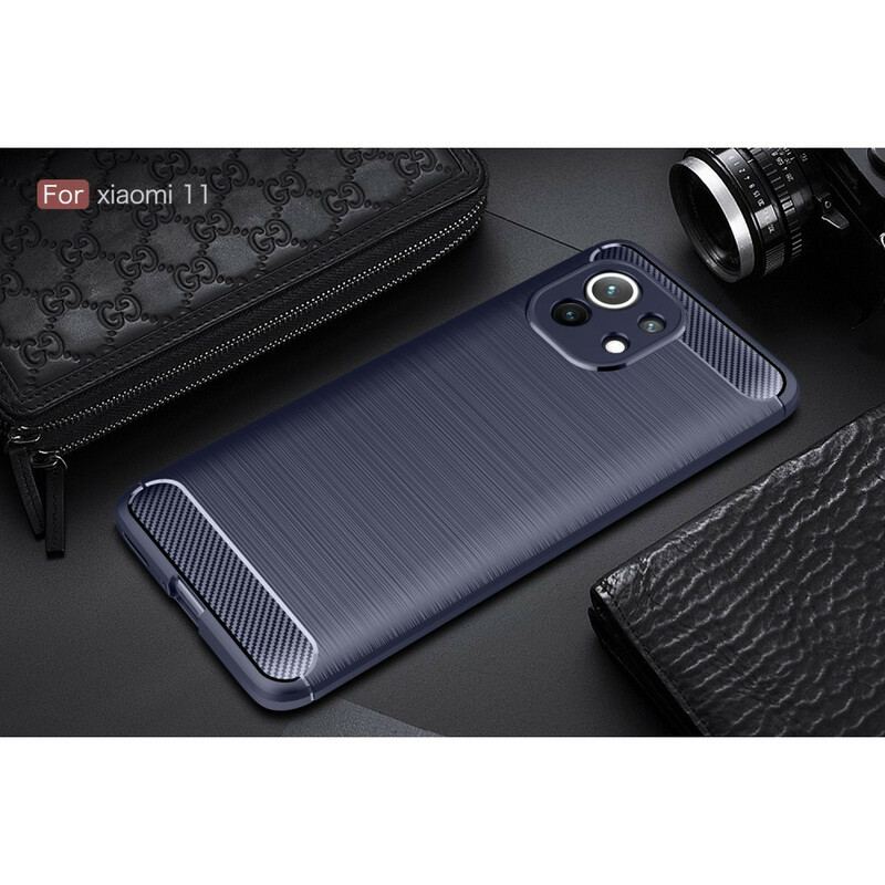 Coque Xiaomi Mi 11 Fibre Carbone Brossée