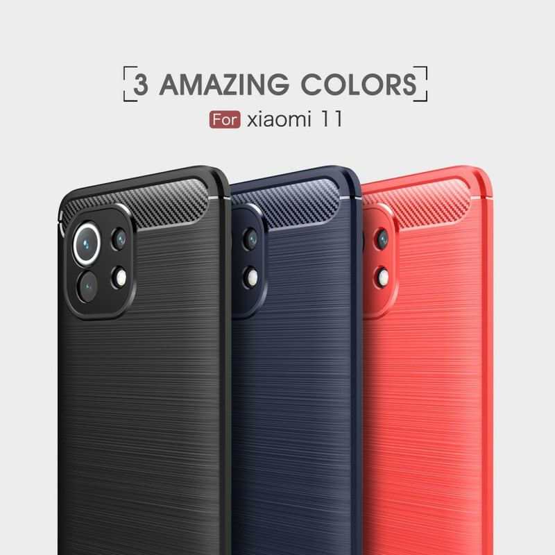 Coque Xiaomi Mi 11 Fibre Carbone Brossée