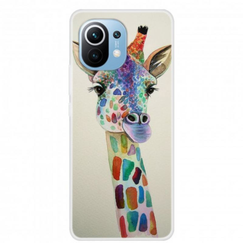 Coque Xiaomi Mi 11 Girafe Colorée