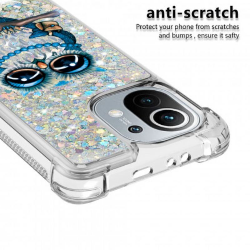 Coque Xiaomi Mi 11 Miss Hibou Paillettes