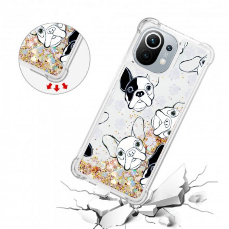 Coque Xiaomi Mi 11 Mr Chien Paillettes