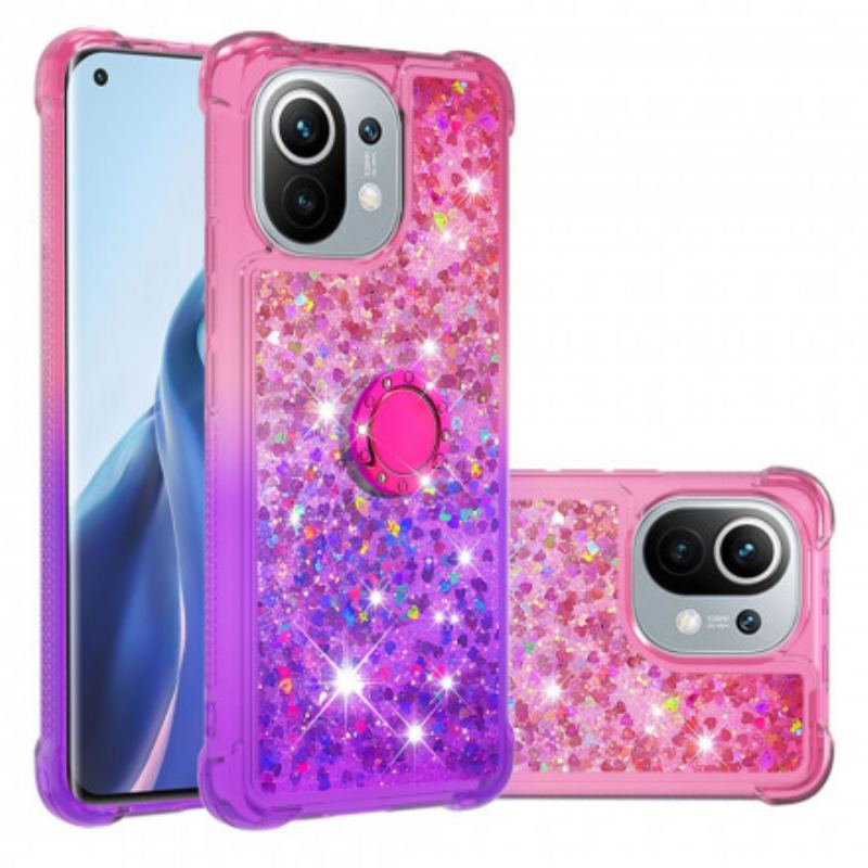 Coque Xiaomi Mi 11 Paillettes Anneau-Support