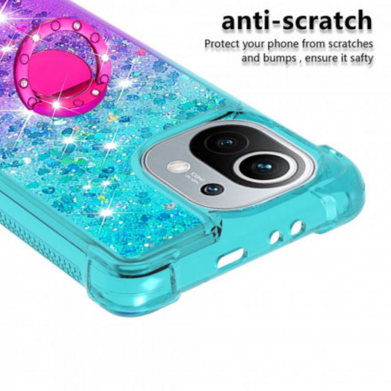 Coque Xiaomi Mi 11 Paillettes Anneau-Support