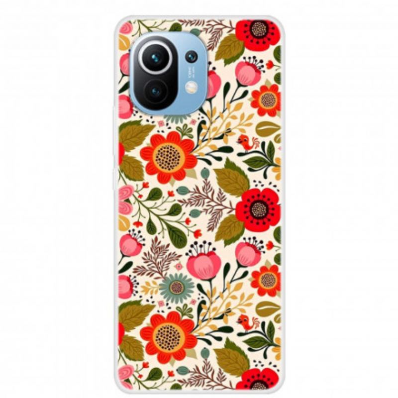 Coque Xiaomi Mi 11 Tapisserie Fleurie