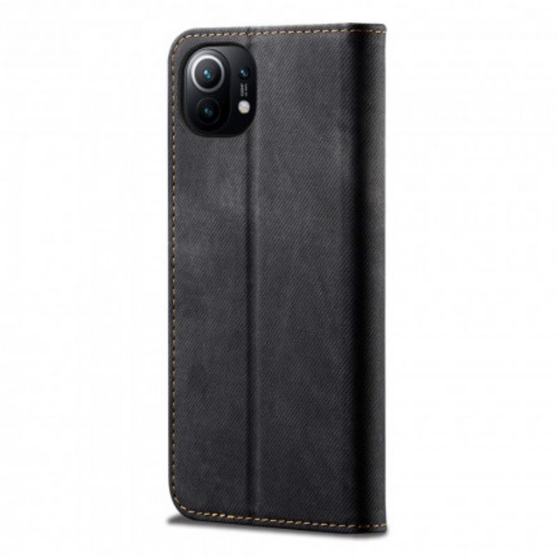 Flip Cover Xiaomi Mi 11 Tissu Jeans