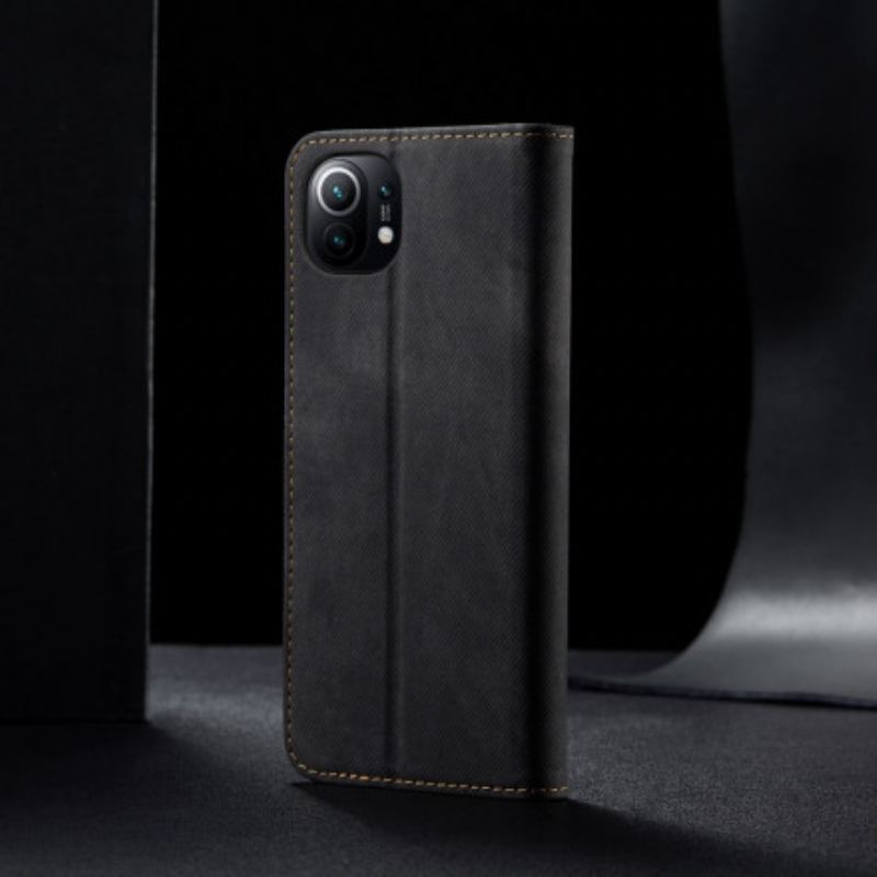 Flip Cover Xiaomi Mi 11 Tissu Jeans