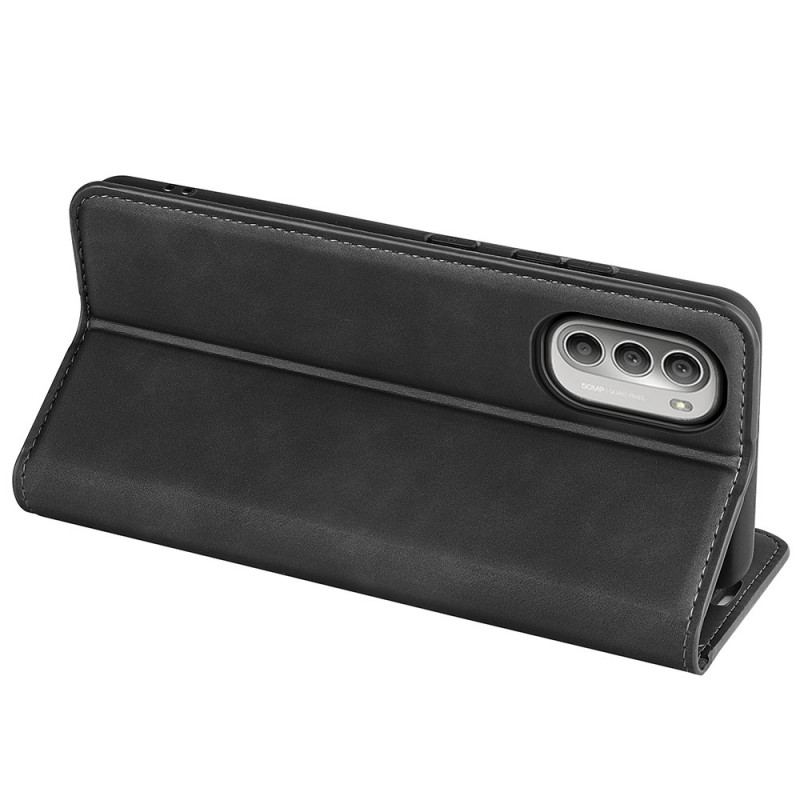 Flip Cover Moto G51 5G Effet Cuir Douceur Soie