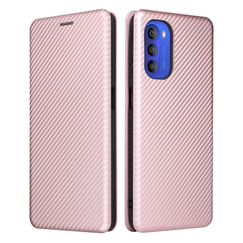 Flip Cover Moto G51 5G Silicone Carbone Coloré