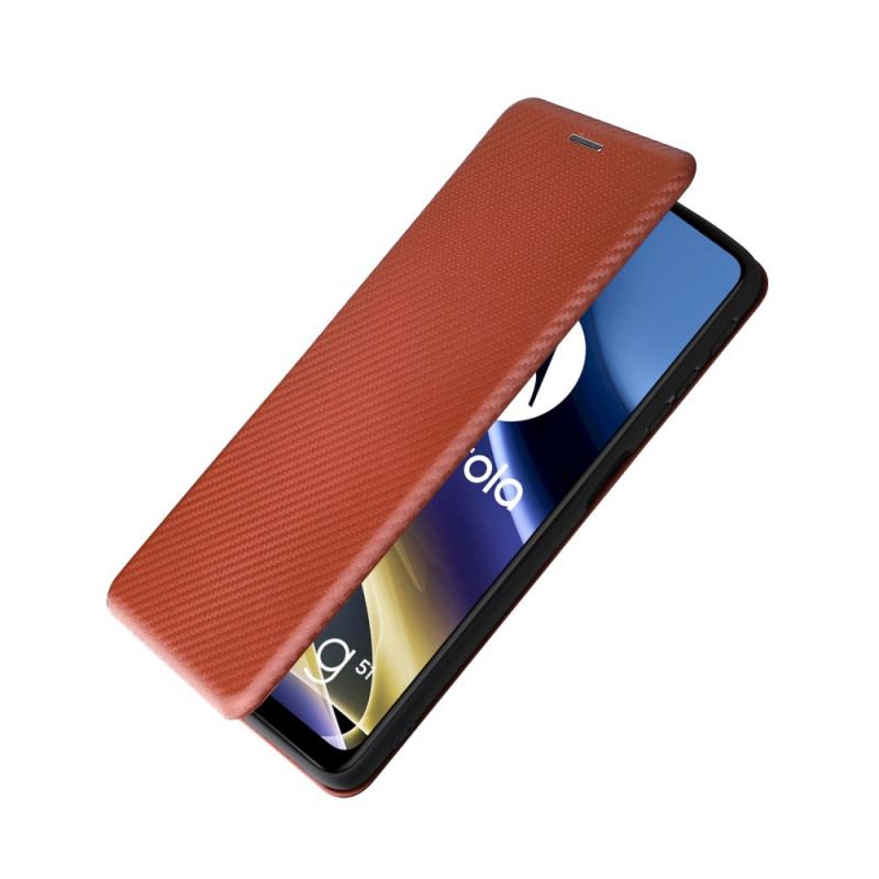 Flip Cover Moto G51 5G Silicone Carbone Coloré