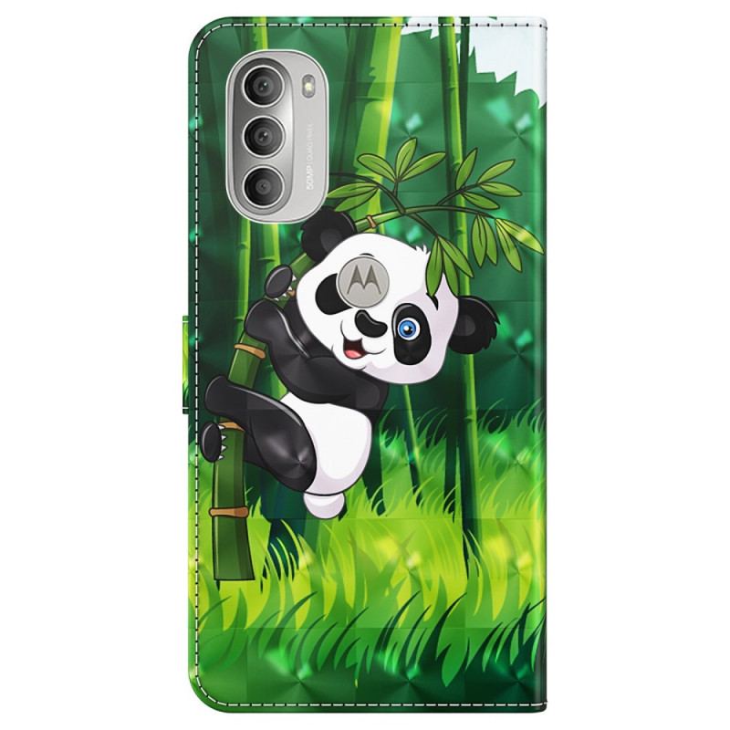 Housse Moto G51 5G Panda et Bambou