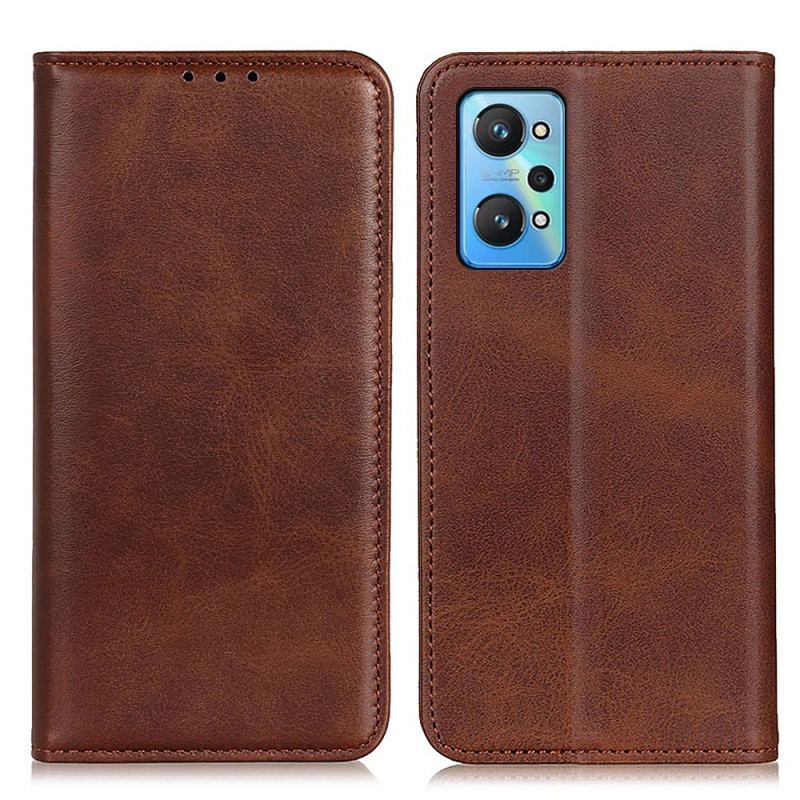 Flip Cover Realme GT Neo 3T / Neo 2 Cuir Fendu Élégance