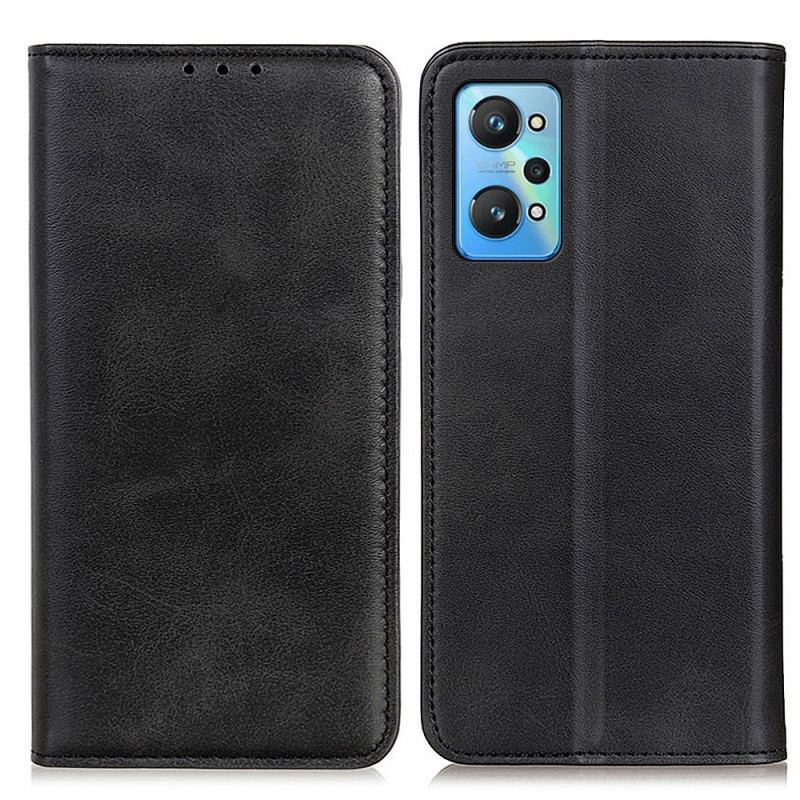 Flip Cover Realme GT Neo 3T / Neo 2 Cuir Fendu Élégance