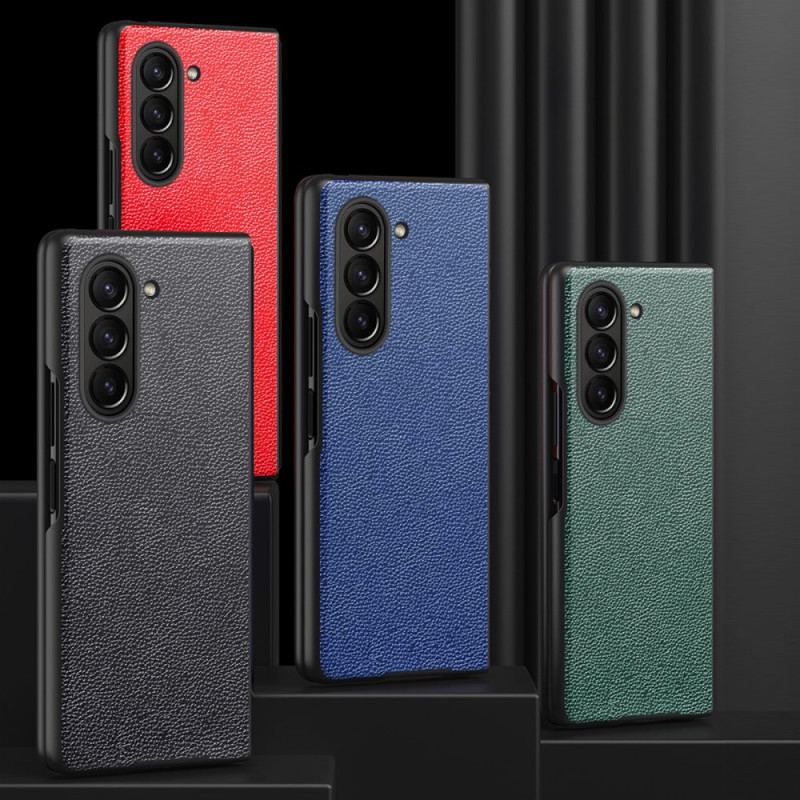 Coque Samsung Galaxy Z Fold 6 Simili Cuir Litchi