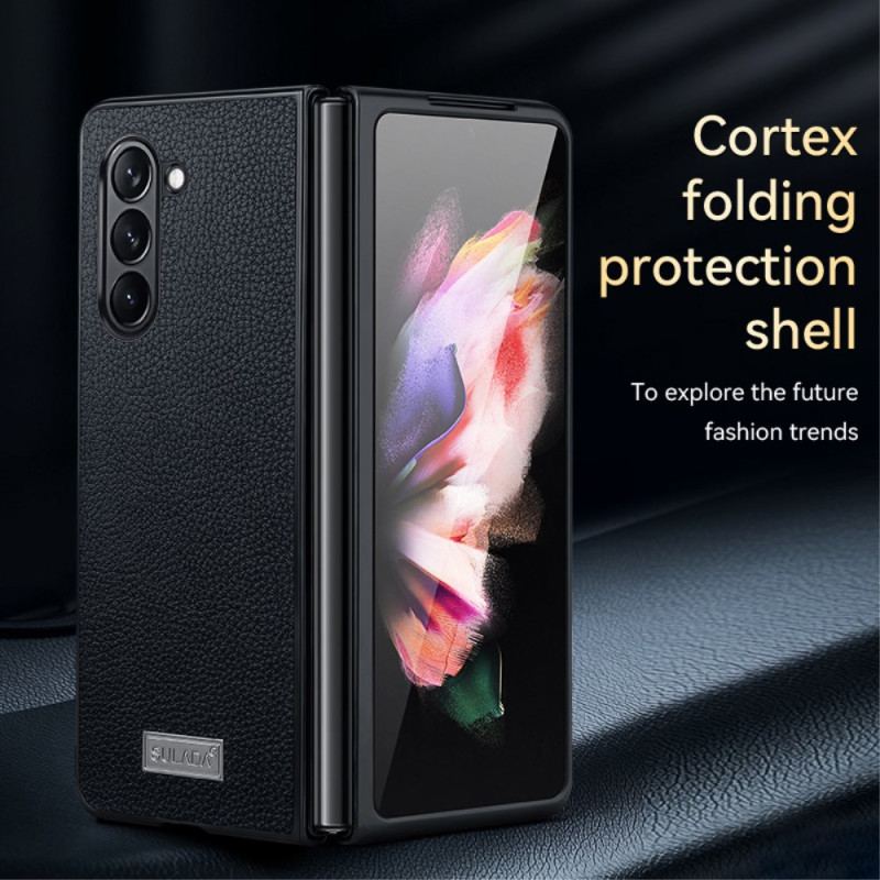 Coque Samsung Galaxy Z Fold 6 Simili Cuir Litchi SULADA