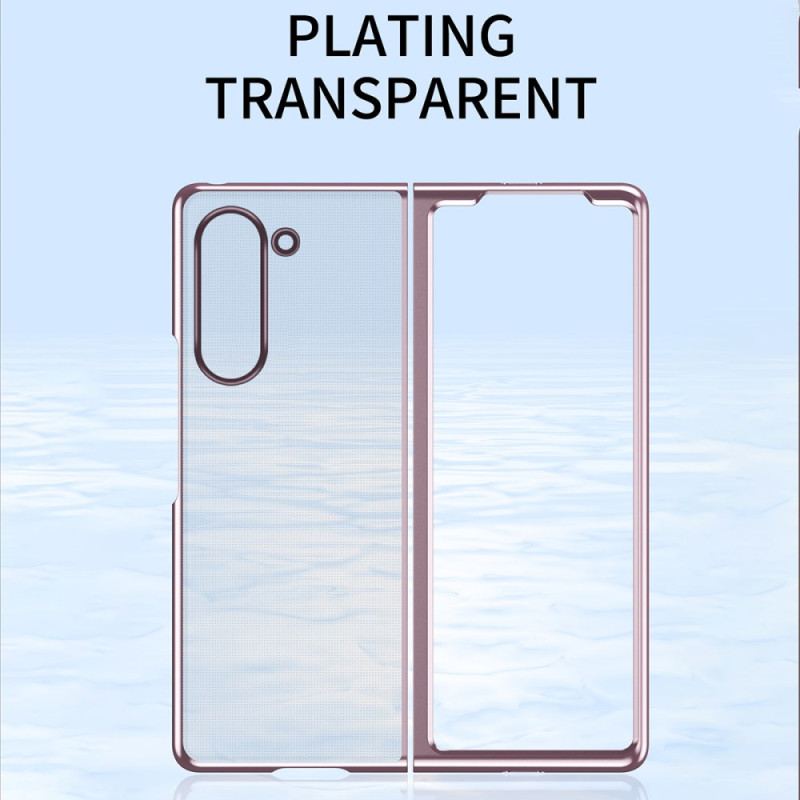 Coque Samsung Galaxy Z Fold 6 Transparente Rebords Métallisés