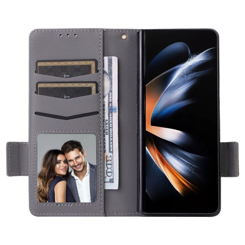 Housse Samsung Galaxy Z Fold 6 Double Fermoir et Lanière