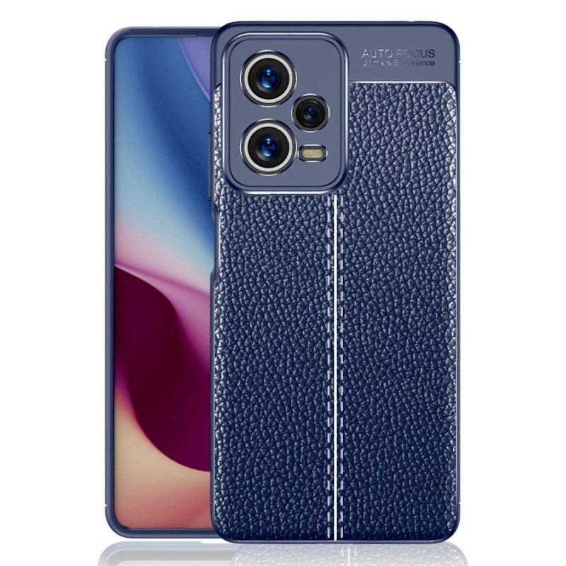 Coque Xiaomi Redmi Note 12 Pro Effet Cuir Litchi Double Line